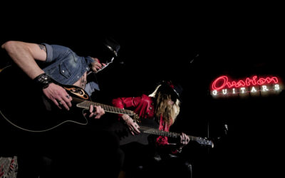Barth Sky et Nicolas Lebrat, artistes Ovation Guitars, en visite dans notre showroom